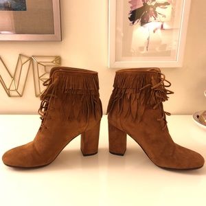 Aquazurra Woodstock Brown Suede Ankle Boots